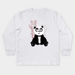 Panda Girl Kids Long Sleeve T-Shirt